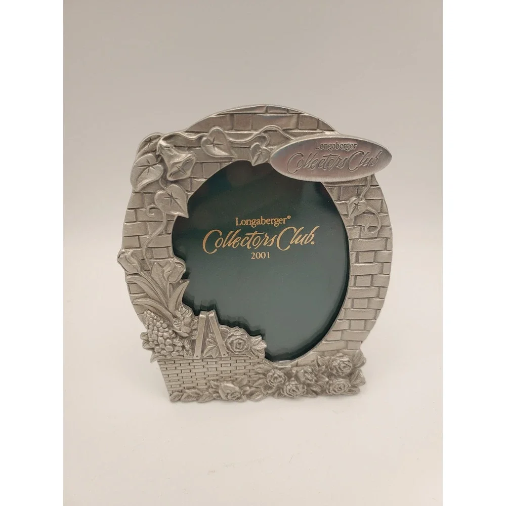 Vintage Longaberger Collectors Club 2001 Pewter Picture Frame